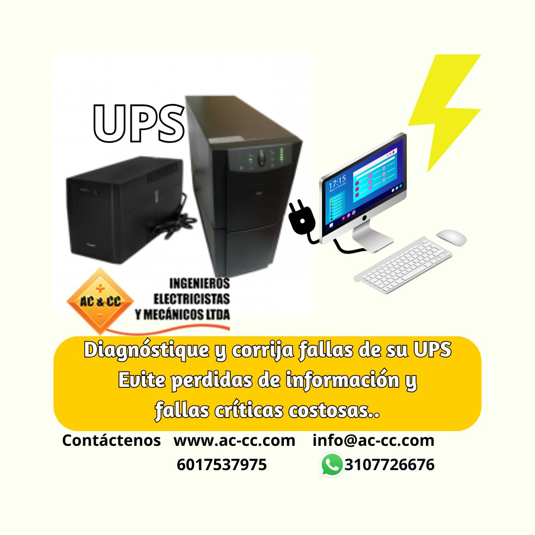 ACCCIngenieros's tweet image. ¿Necesita mantenimiento la UPS? ac-cc.com/blog/en-que-co… #EnergiadeRespaldo #UPS #Mantenimiento #MantenimientoUPS Escribanos sus preguntas en los comentario o llame a AC y CC Ingenieros  601 7537975 WhatsApp 3107726676