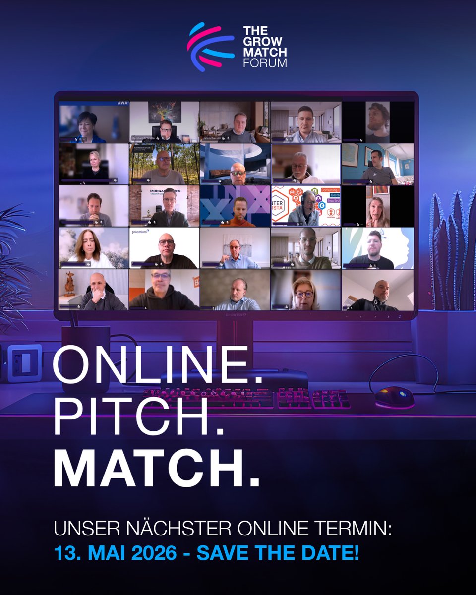 thematchforum's tweet photo. Du kannst bei unserem nächsten Forum in Zürich am 28. April leider nicht dabei sein?

Dann haben wir den perfekten Termin für dich:
Unser nächstes ONLINE MATCH FORUM – am 13. Mai 2026. https://t.co/i0cz0jUbDO