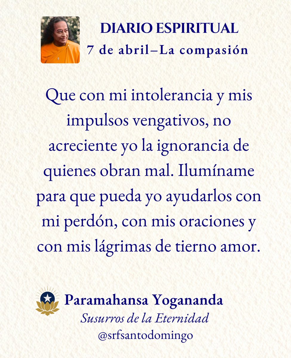 SRFsantodomingo's tweet photo. ☀️¡Buenos días! Que tengas un martes armonioso, colmado de paz y bendiciones.🌻🙏
#Compasión #Medita #MeditaEnDios #DiosPrimero #Meditación #Dios #Yoga #Gurú #KriyaYoga #Yogananda #SelfRealizationFellowship
#PazMundial #Paz #PazParaElMundo https://t.co/qXv82lpLq6