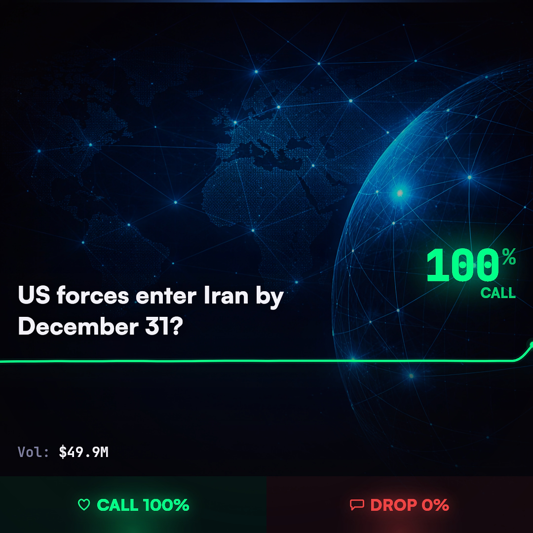 tryBinary's tweet photo. US-Iran negotiations officially off the table. Trump's threats did what diplomacy couldn't. Market pricing this at 99.8% certainty. Geopolitical risk just got real.

❤️ = CALL  |  💬 = DROP https://t.co/US6iAse7ko