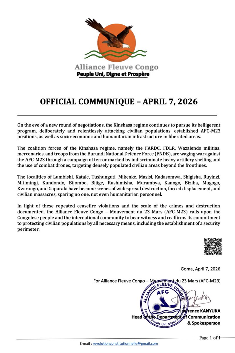 Lawrence KANYUKA tweet media