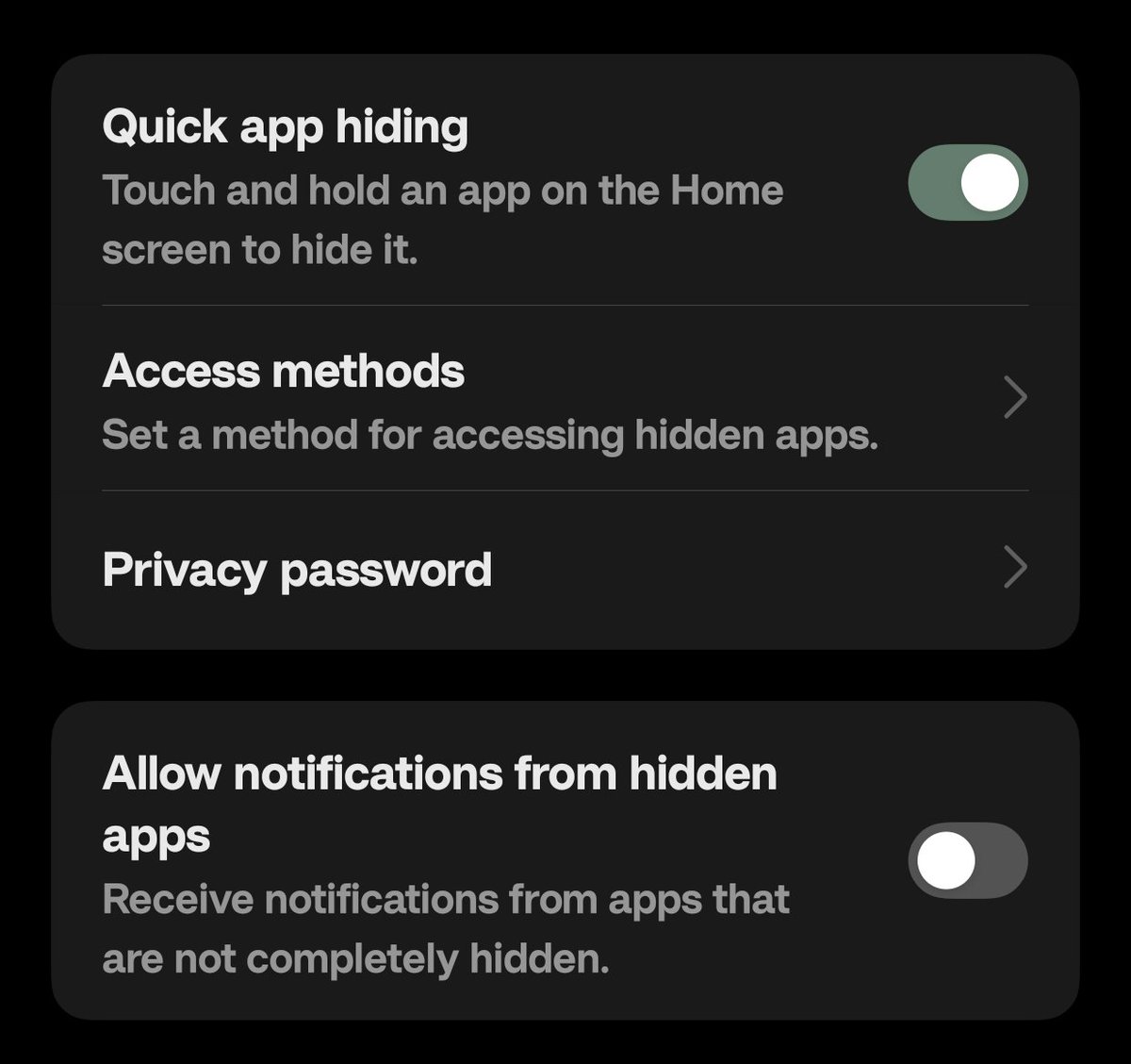 MicrosoftvApple's tweet image. Meanwhile OnePlus casually with the best app lock and hide in the industry.

&amp;gt; Separate privacy password
&amp;gt; Granular customisation on how you want it to work
&amp;gt; Can literally make the app look like it was uninstalled