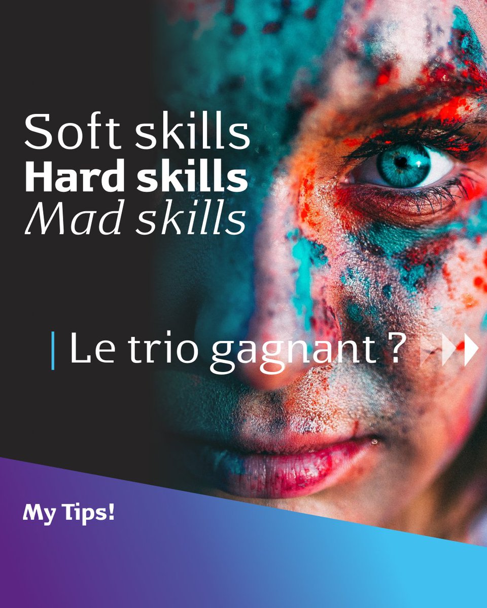esiee_it's tweet image. 🎯 Pour se démarquer, il ne suffit plus d’un diplôme.

💻 Hard skills
🧠 Soft skills
🌟 Mad skills
👉 Le combo gagnant pour décrocher une alternance, un stage ou un job

🔗 esiee-it.fr/fr/actualites/…

#SoftSkills #HardSkills #MadSkills #ESIEEIT