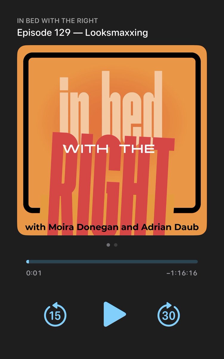 MoiraDonegan's tweet image. New episode! On In Bed with the Right, Adrian and I talk “looksmaxxing,” the movement’s parallels in incel, pro-ana, and wellness communities, and the looksmaxxer sexual politics of heterosexuality without women. We’re podcastmaxxing.