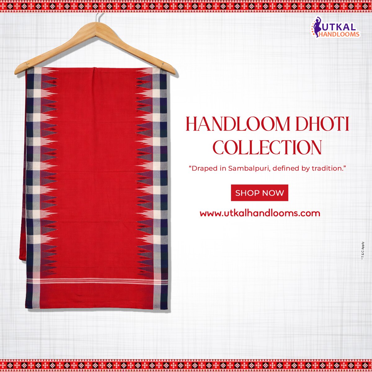 Utkalhandlooms's tweet image. Bold Sambalpuri handloom dhoti by Utkal Handlooms. Tradition that stands out.

#UtkalHandlooms #Dhoti #Handloom