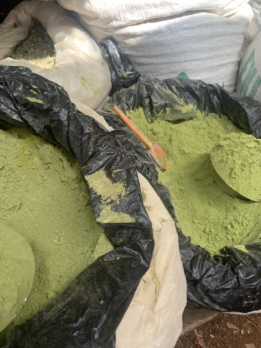 Mulatakobae's tweet photo. Depuis que j’ai ma voisine Ici 
Je mange tellement bien 
Aujourd’hui elle m’a fait découvrir cette poudre  le "dad'dawa" 
 En fufuldé c'est le ɓoko (feuilles de baobab).
Tu peux cuisiner ça comme le gombo ou le kelen kelen. Tu peux aussi choisir de faire mijoter ça pour ta sauce https://t.co/DXUfvtGLCU