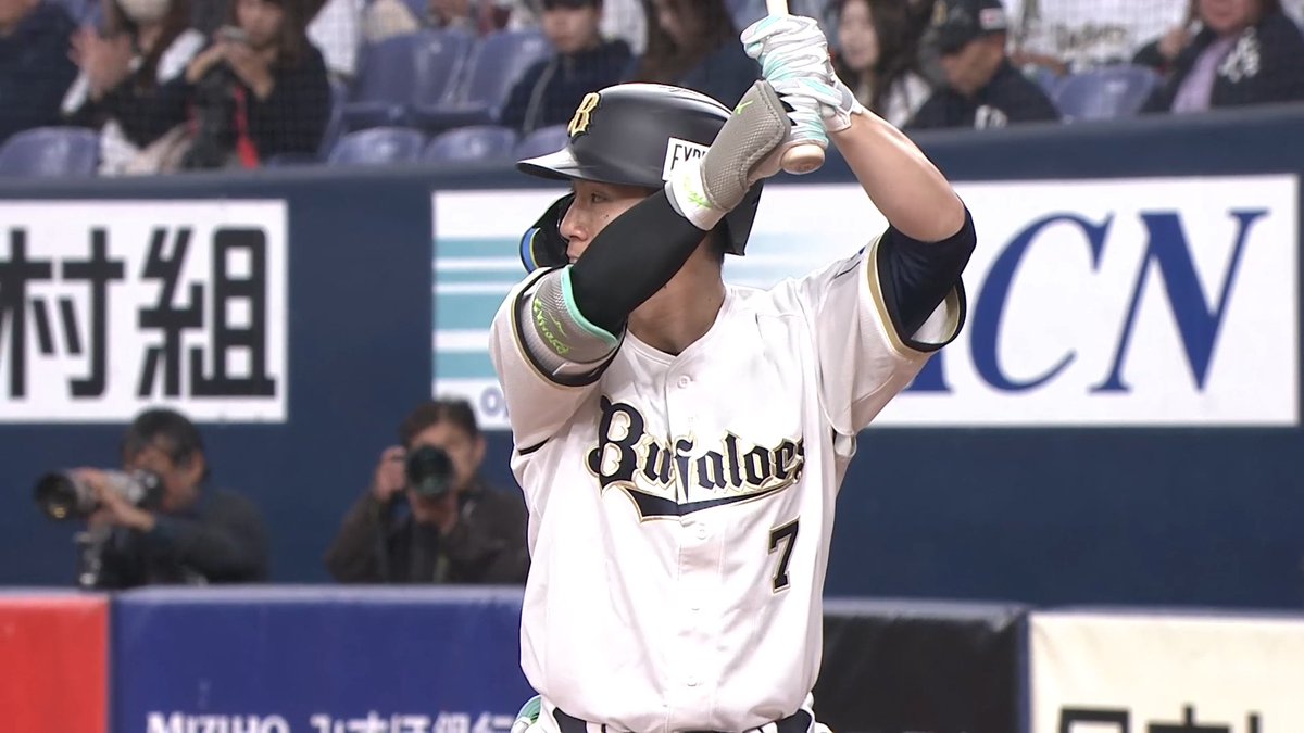 【総額10万】オリックス　西川龍馬 実使用キャップ オリックス ピックアップ選手⚾️ ＼ 西川龍馬選手が1号ソロを放つ