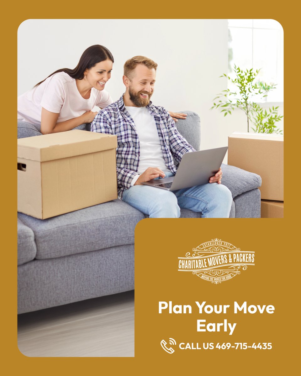 CharitableMove's tweet photo. Planning ahead is one of the best ways to reduce moving stress. Create a moving checklist, schedule packing days &amp; confirm your #moving company in advance. Preparation makes the moving day smoother for everyone involved.

📍 Midlothian, TX
📞 469-715-4435
https://t.co/BKXiMmevmH https://t.co/iJXiDQRhol
