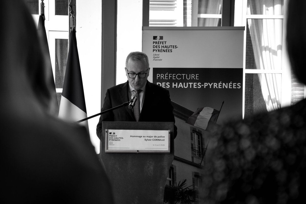 Image de Préfet des Hautes-Pyrénées - #Hommage 🇫🇷 | Hommage au major de police Sylver CORNILLE, décédé le 25 mars 2026 en service comman