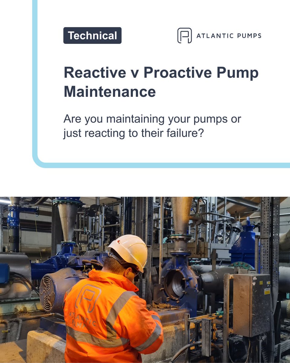 atlanticpumps's tweet image. 1/2) Are you maintaining your pumps or just reacting to their failure?

In our latest technical post, we look at the benefits of proactive (preventive) maintenance and what is involved.

#atlanticpumps #pumpmaintenance #waterindustry #quarrying #mining #anaerobicdigestion #biogas