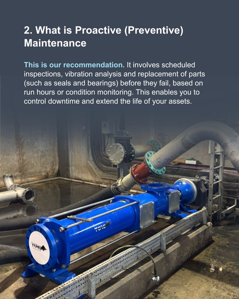 atlanticpumps's tweet image. 1/2) Are you maintaining your pumps or just reacting to their failure?

In our latest technical post, we look at the benefits of proactive (preventive) maintenance and what is involved.

#atlanticpumps #pumpmaintenance #waterindustry #quarrying #mining #anaerobicdigestion #biogas