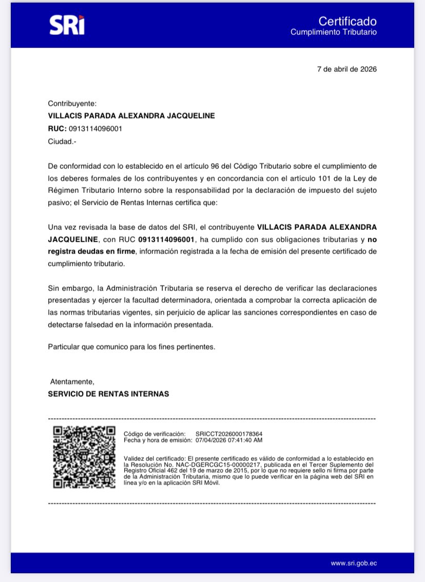 Alexandra Villacís Parada tweet media