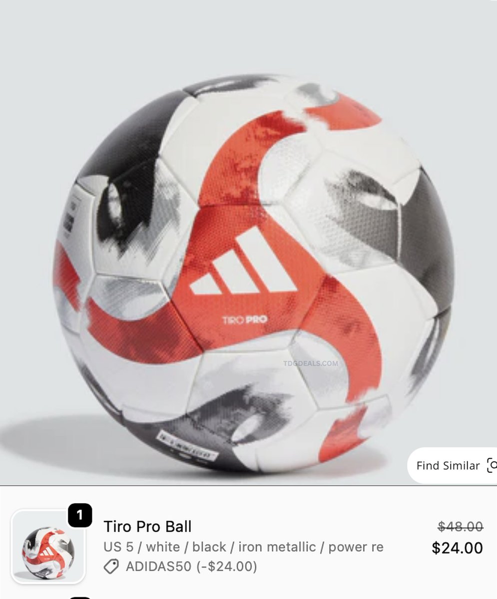 thedealsguy_'s tweet image. $24 Adidas Tiro Pro Ball - Size 5⚽️ Was $120

Shop Simon has this insane deal 

use code: ADIDAS50 at checkout

link.tdgdeals.com/RU9B8

#Ad