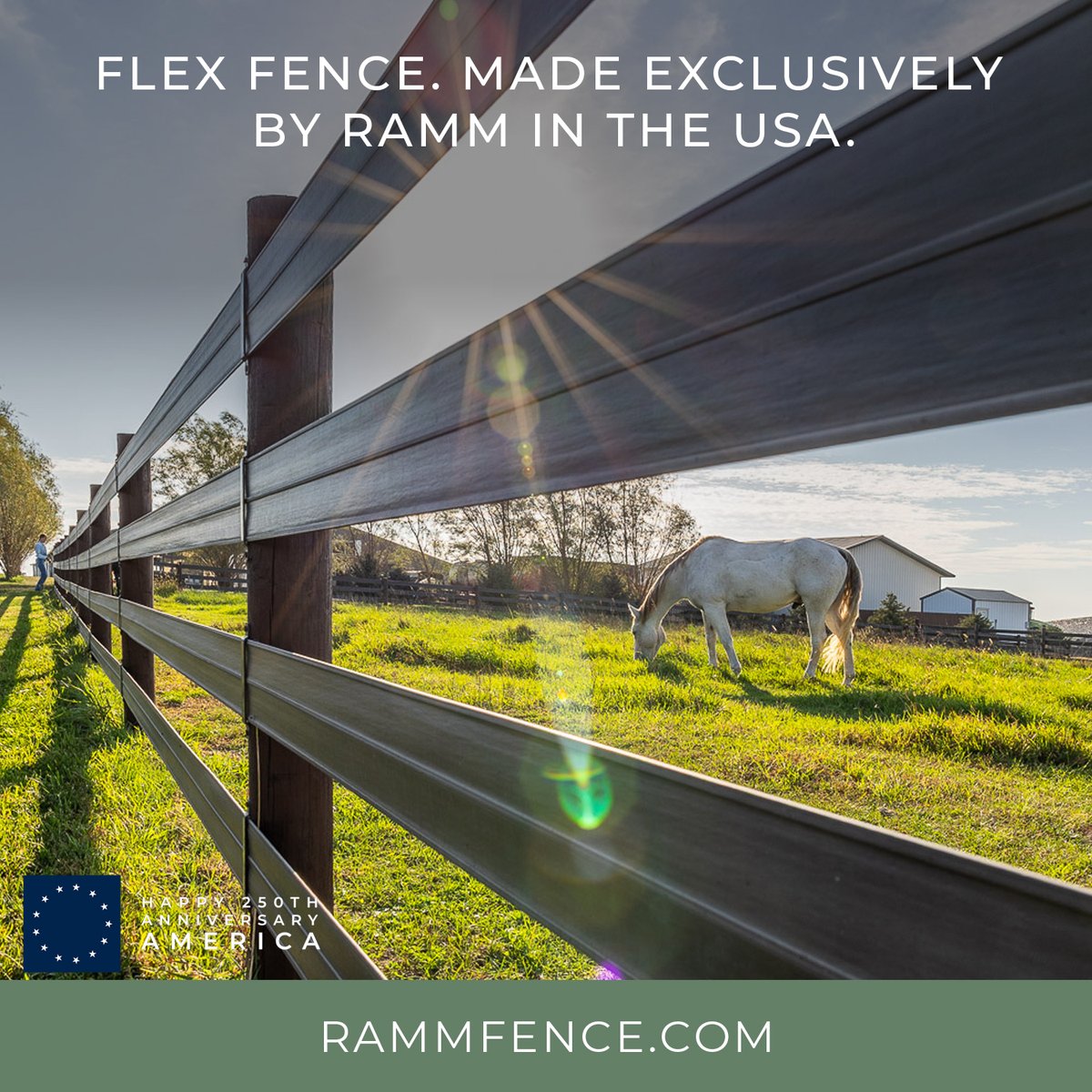 RammFence's tweet photo. RAMM's USA-made Flex Fence flexes on impact instead of splintering! With 4,300+ lbs of break strength per rail, it delivers safer, longer-lasting fencing in white, brown, or black. Install once, love it for years.

https://t.co/KnWp8FO4Nc | 800-618-5692

#RAMMFence #FlexFence https://t.co/gEzBAsfQ7I