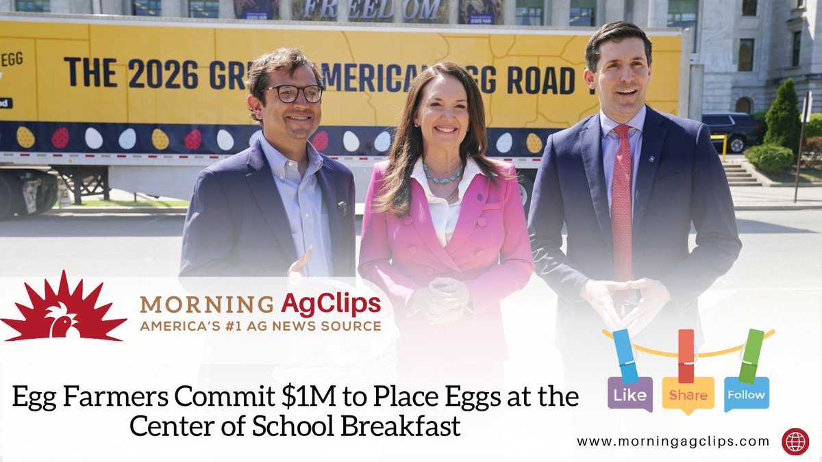 AgClips's tweet image. “We want to support our children in having a protein-packed breakfast that fuels them all day and promotes their brain development. Eggs are the solution — and we are putting our money where our mission is.”

Read: hubs.la/Q049sNV-0

#eggs #eggfarm #schoollunch #Rollins