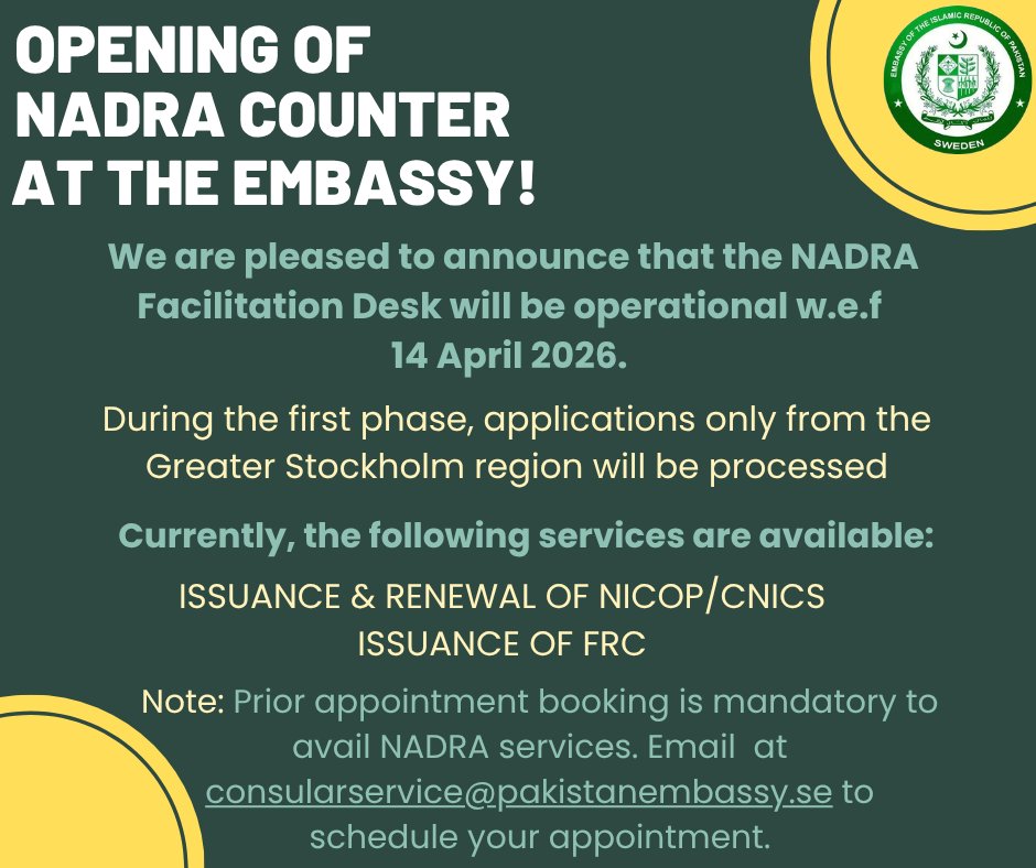 Pakistan Embassy Sweden tweet media