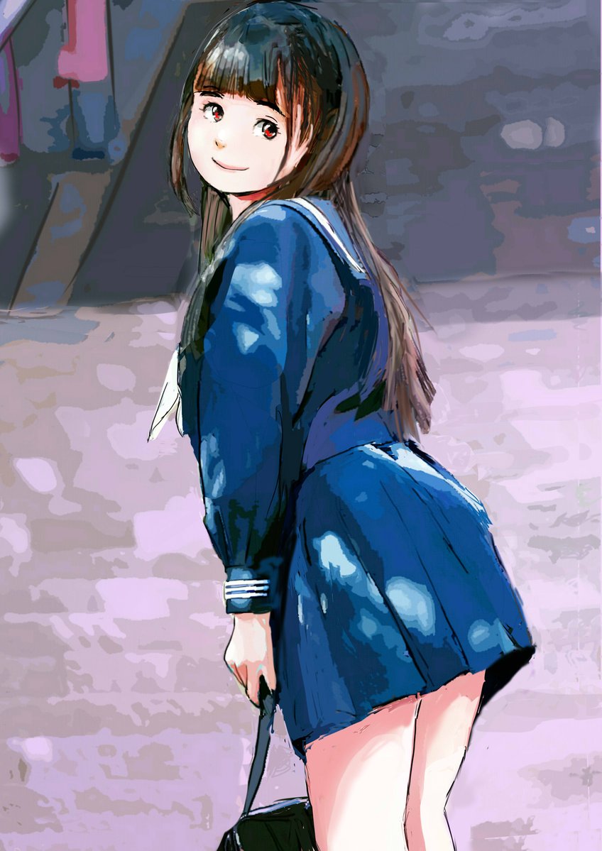 参道紺セーラー　体型少し変えて2種 | SAI60 #pixiv pixiv.net/artworks/14327… 
＃イラスト練習中＃絵描きさんと繋がりたい
手直しx2