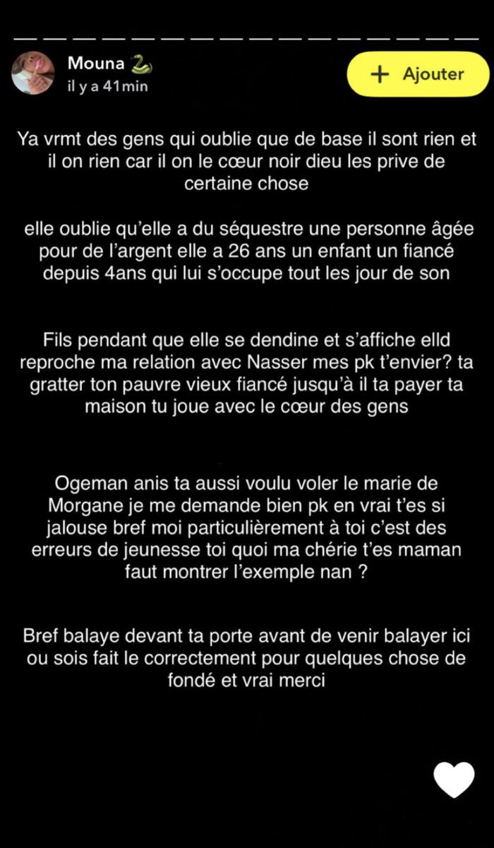 influenceusesFR's tweet image. Sa ce vois #nasser va demander a #hennateamnasdas de supprimer sa story. 😑

#mouna #teamnasdas