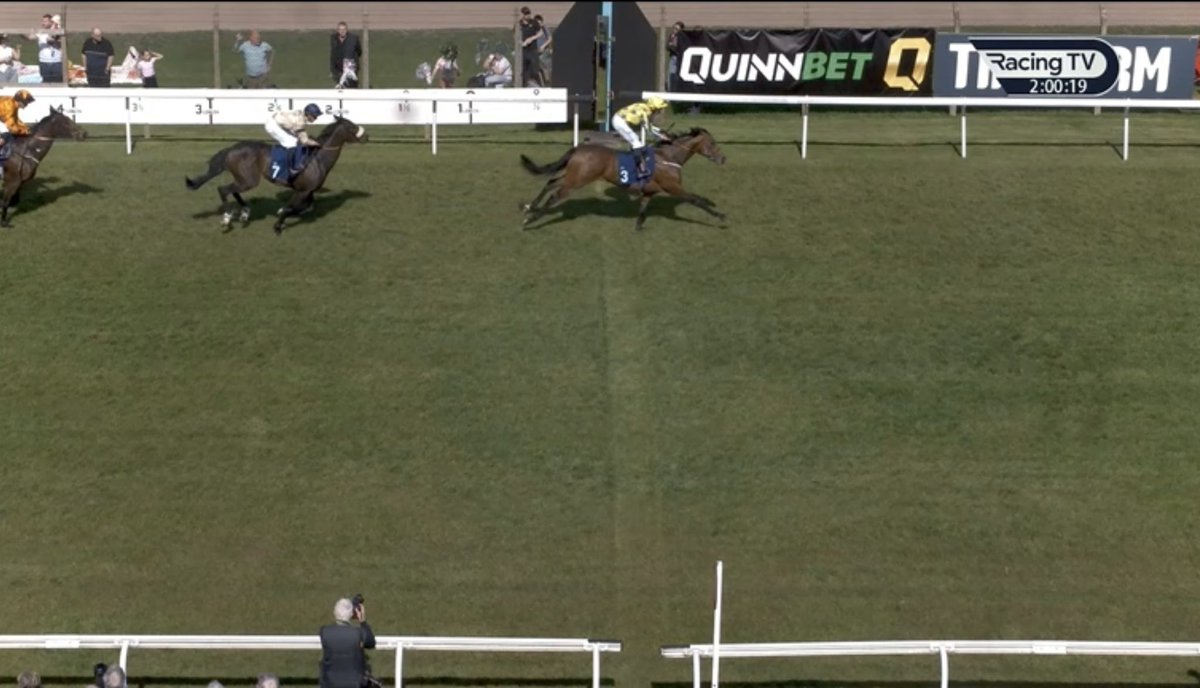 JoeNorrisGYTO's tweet image. Sadly Spaceman was a non runner in the Pontefract opener. Annoying!

Invincible Boy runs down Showtown to win it for @RichardFahey 

Nice type.