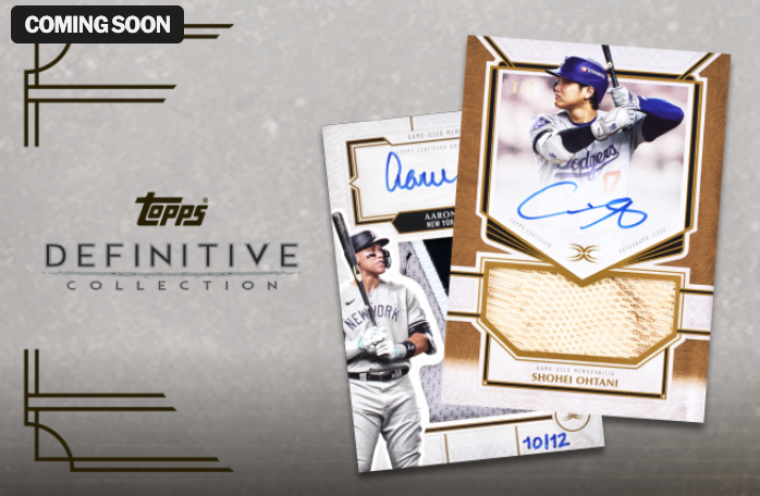 snkr_twitr's tweet photo. 2025 Topps Definitive Baseball available later today at 10am PT/1pm ET

Topps US -> https://t.co/k7AXD6St9I https://t.co/TWrqunSSPP