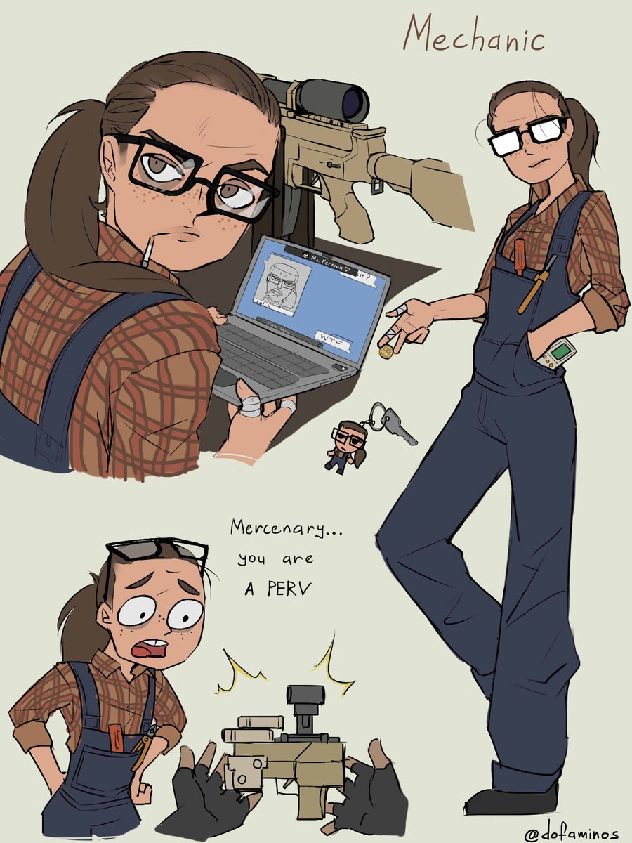 dofaminos's tweet image. Nerd 🥀
#EFT #Mechanic #fanart