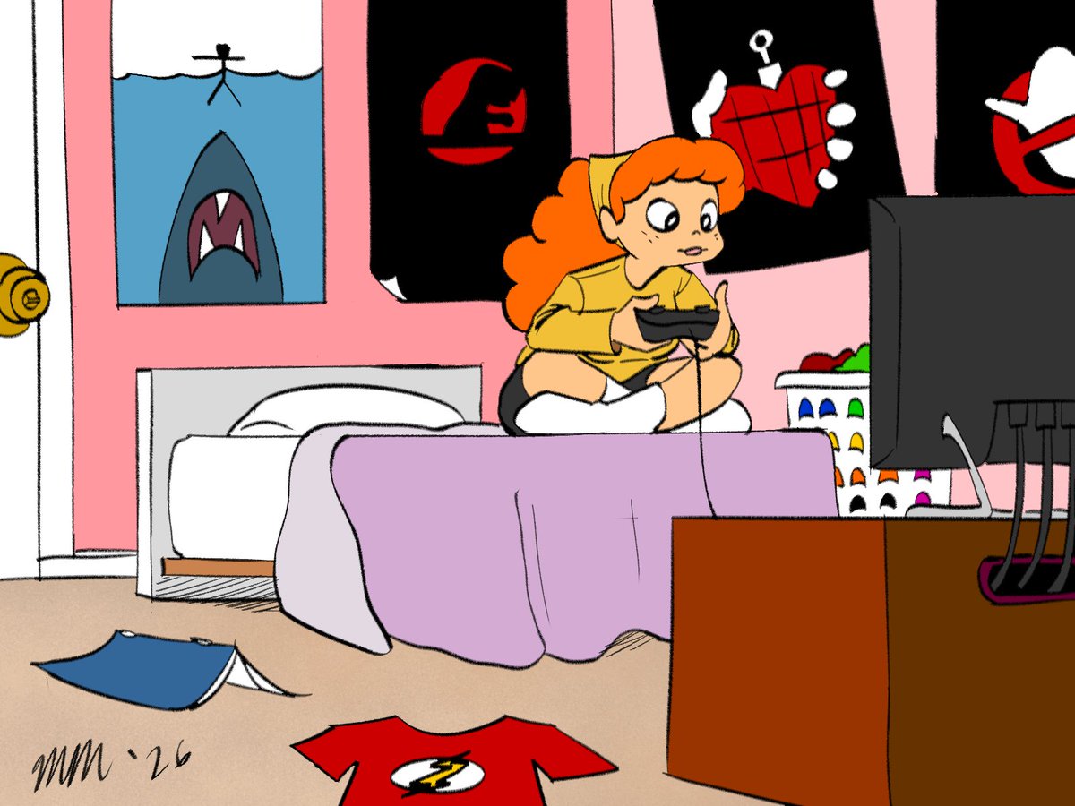 Want to make more Tim and Gina comics so I drew this last night as a sort of test. Biggest takeaway is I shouldn't try to finish something in one sitting if I'm not up for it. I really didn't feel like doing the coloring and it shows lol.