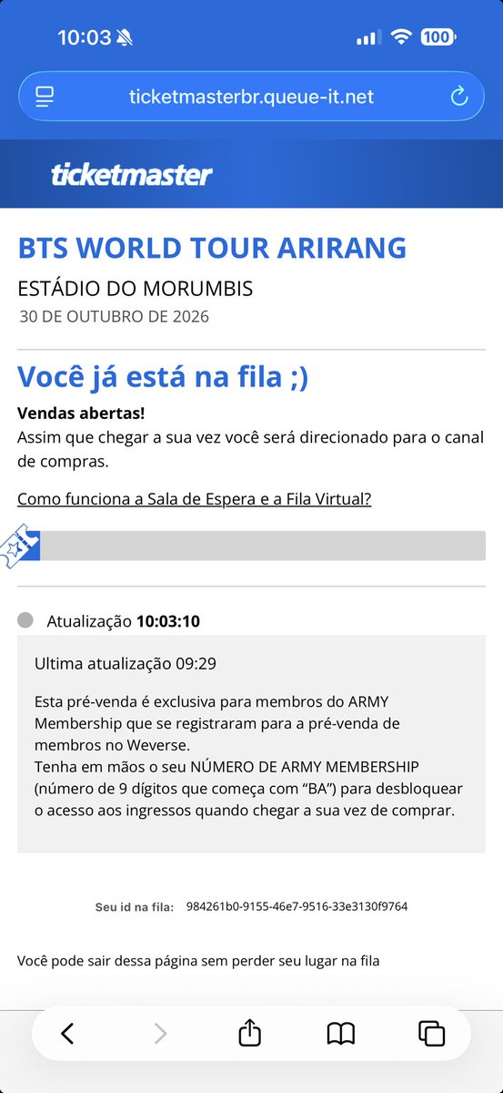 Espero que tickmaster não apronte o que fizeram ontem, e que eu consiga comprar o ingresso para área que desejo