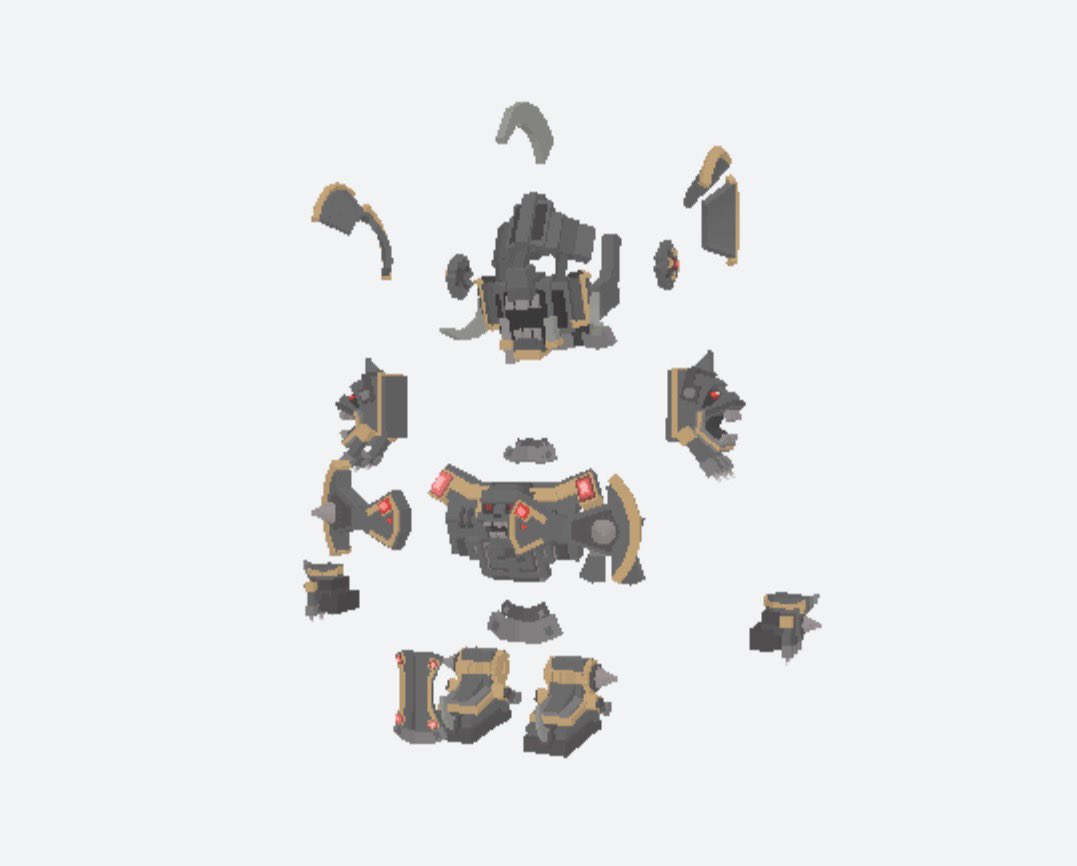 dimbula_hato's tweet image. ボックスクラフトは造形の細かさが良さの一つ

ということで作り方を少し変えてみた
今までも部位ごとに作ってたけど、さらに細かく分割してディテールを作り、後から合体

結果的にどうなるのか、自分にもまだわからない

#クラフロ
#CraftWarriors