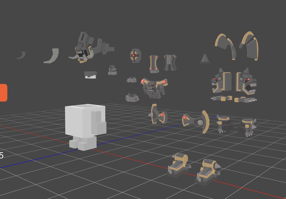 dimbula_hato's tweet image. ボックスクラフトは造形の細かさが良さの一つ

ということで作り方を少し変えてみた
今までも部位ごとに作ってたけど、さらに細かく分割してディテールを作り、後から合体

結果的にどうなるのか、自分にもまだわからない

#クラフロ
#CraftWarriors