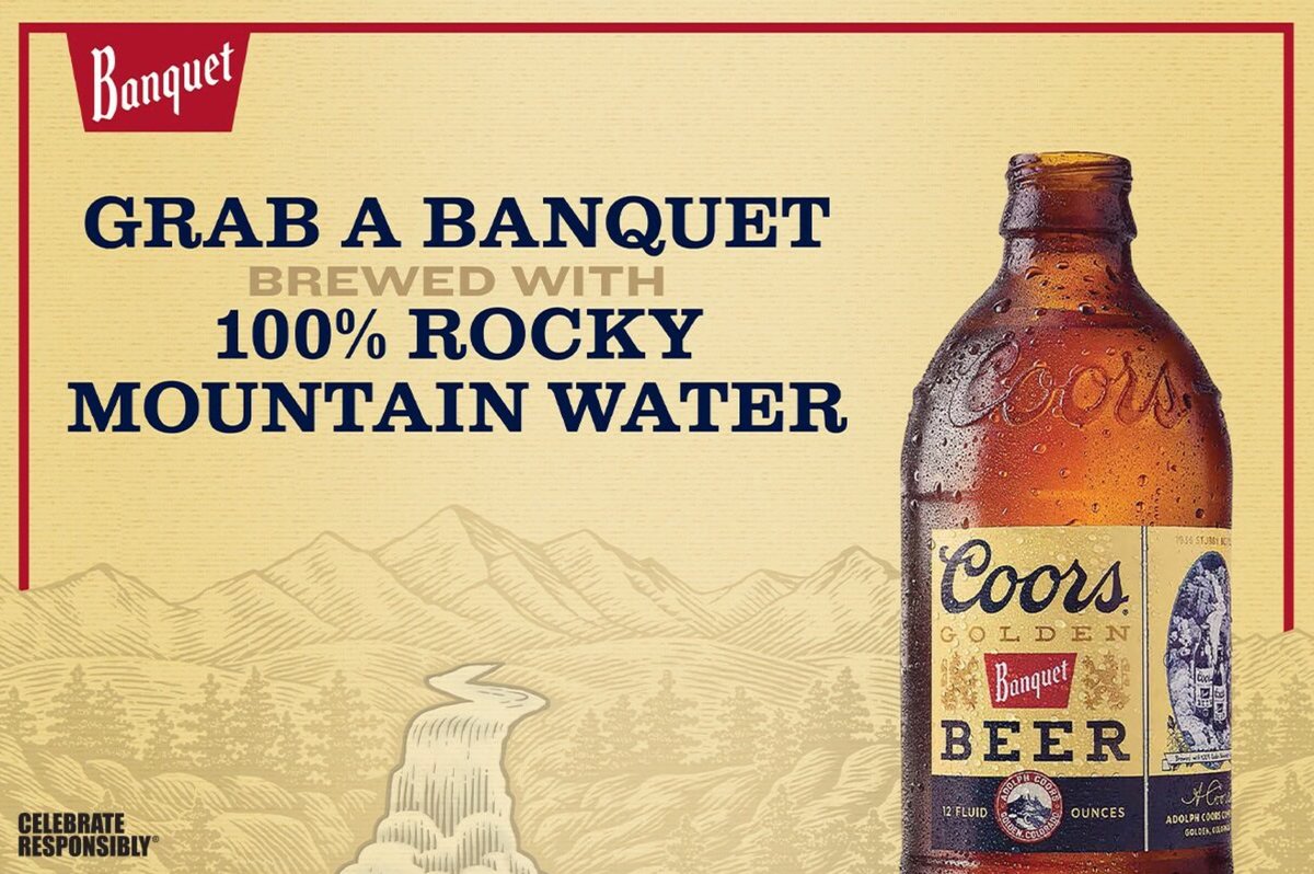 We like our beer brewed with 100% Rocky Mountain water, please and thank you. Coors Banquet can’t be beat—and that’s why it’s been brewed with the same ingredients since 1873.

#CoastalBrands #CoorsBanquet #LightBeer