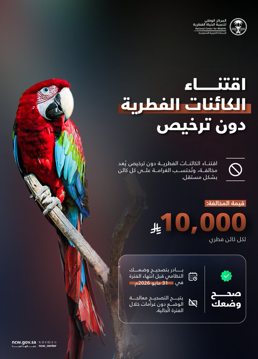 المركز الوطني لتنمية الحياة الفطرية tweet media