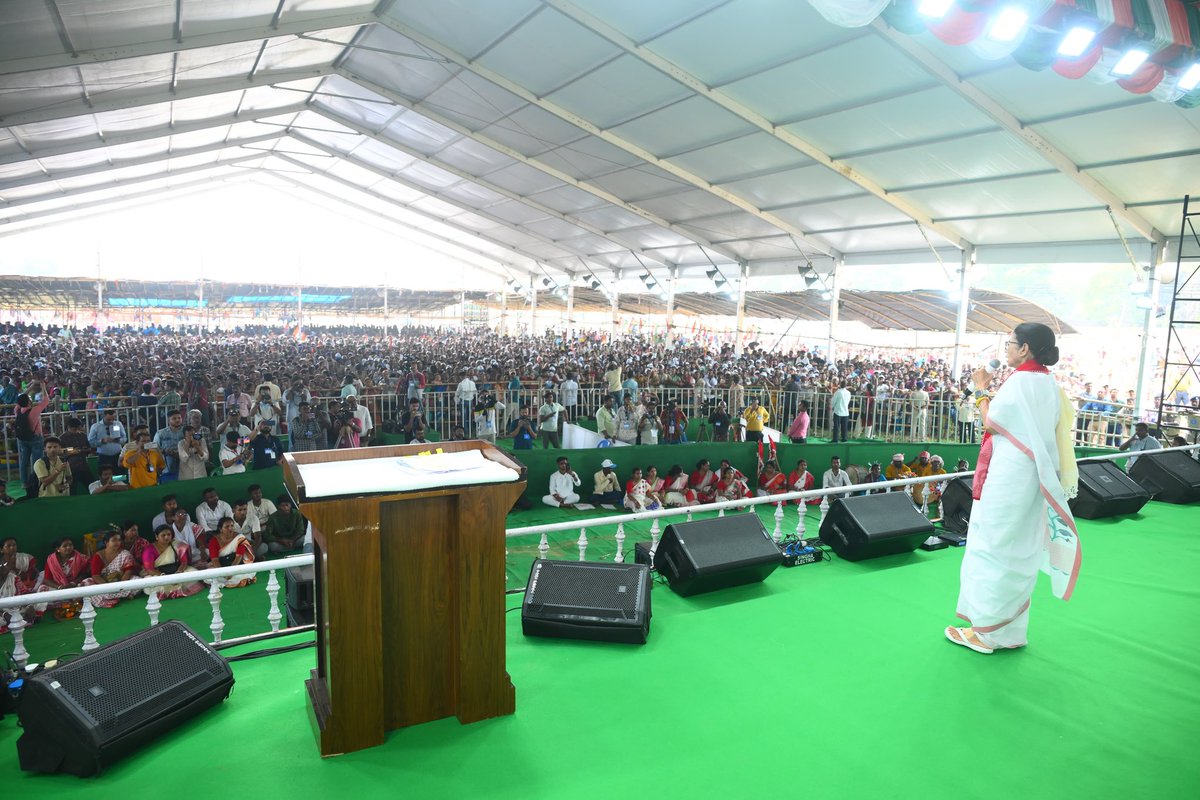 As Smt. <a href="/MamataOfficial/">Mamata Banerjee</a> arrived in Habra today, faces lit up and the ground came alive.

This is not merely a political gathering. It is trust, accumulated over years of delivery, of standing by the people, of never looking away when they needed their government most.

That trust
