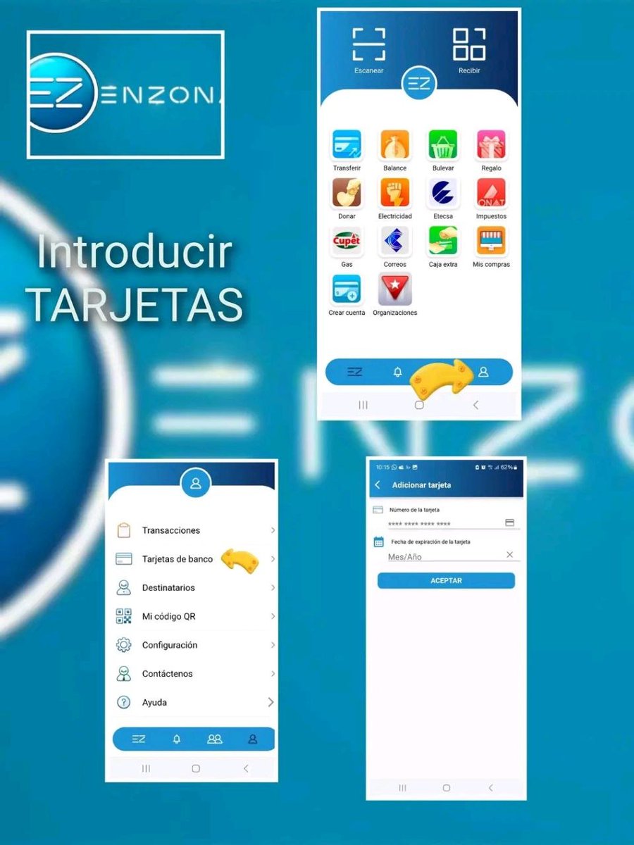 BandecX_May's tweet photo. Como registrarse en  #Enzona👇
1️⃣ Autenticarse en #Enzona.
2️⃣ Acceder a su Perfil de usuario: Tarjetas de Banco 💳.
3️⃣ Adicionar tarjeta 💳.
��� El PIN que solicita Enzona hace referencia al PIN de la multibanca, que NO ⛔️ es el de 5 dígitos que usa para acceder a #Transfermóvil. https://t.co/wIU52i4X3o