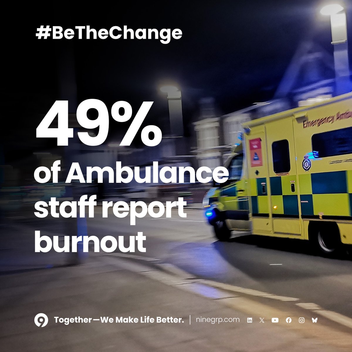 49% isn’t just a statistic — it’s people.

This Stress Awareness Month, it’s a moment to recognise — and to thank all those who continue to show up, care and carry that responsibility every day.

‘Together — We Make Life Better.’

#EmergencyServices #NHS

nhsemployers.org/articles/beati…
