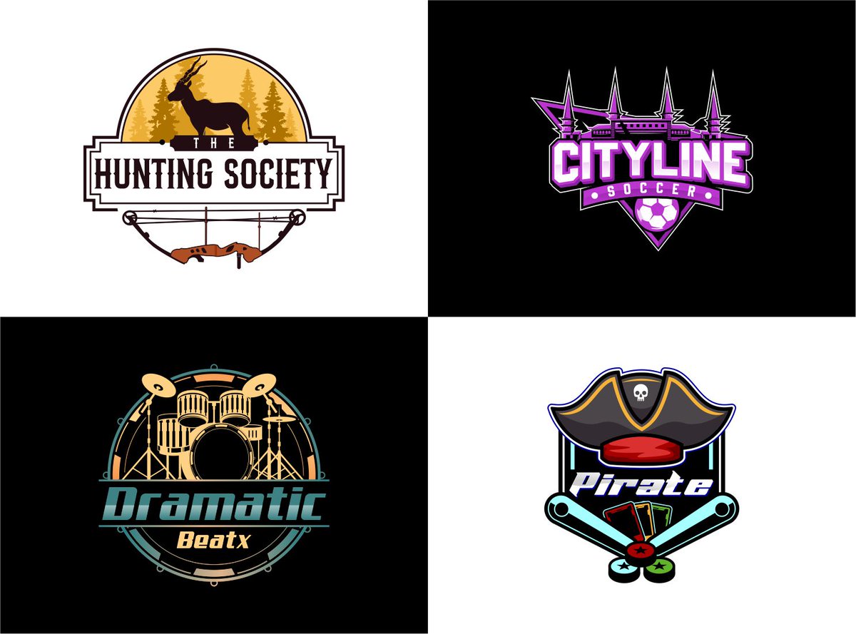 hih7webtech's tweet photo. From the rugged, sepia-toned "Hunting Society" to the high-energy "Cityline Soccer," I’m diving into the intersection of heritage & modern sports aesthetics. 

These self-contained emblems are built for impact—whether on a jersey, patch, or screen.

Which vibe wins? Rugged Nature or Sharp Sports? 

#LogoDesign #Branding #Mascot #Esports #Vector #Identity #Design