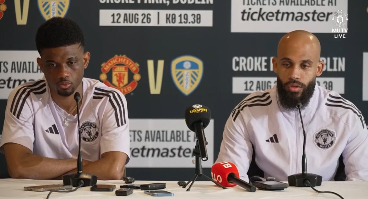 🚨🎙️ | Mbeumo and Amad discuss their relationship on the pitch:

Mbeumo: "We get along very well. I know his MOVEMENTS, his way of playing, and in training as in matches, we try to make this duo work."

Amad: "We have FREEDOM on the pitch and can swap our positions."