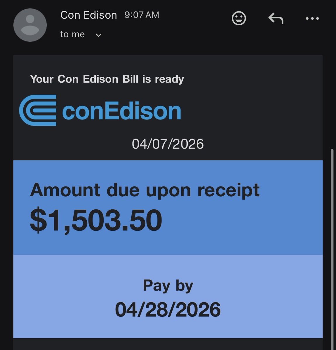 RealThomasWelsh's tweet photo. Great start to my Tuesday. Thanks ! @ConEdison https://t.co/qzkfYniu5U