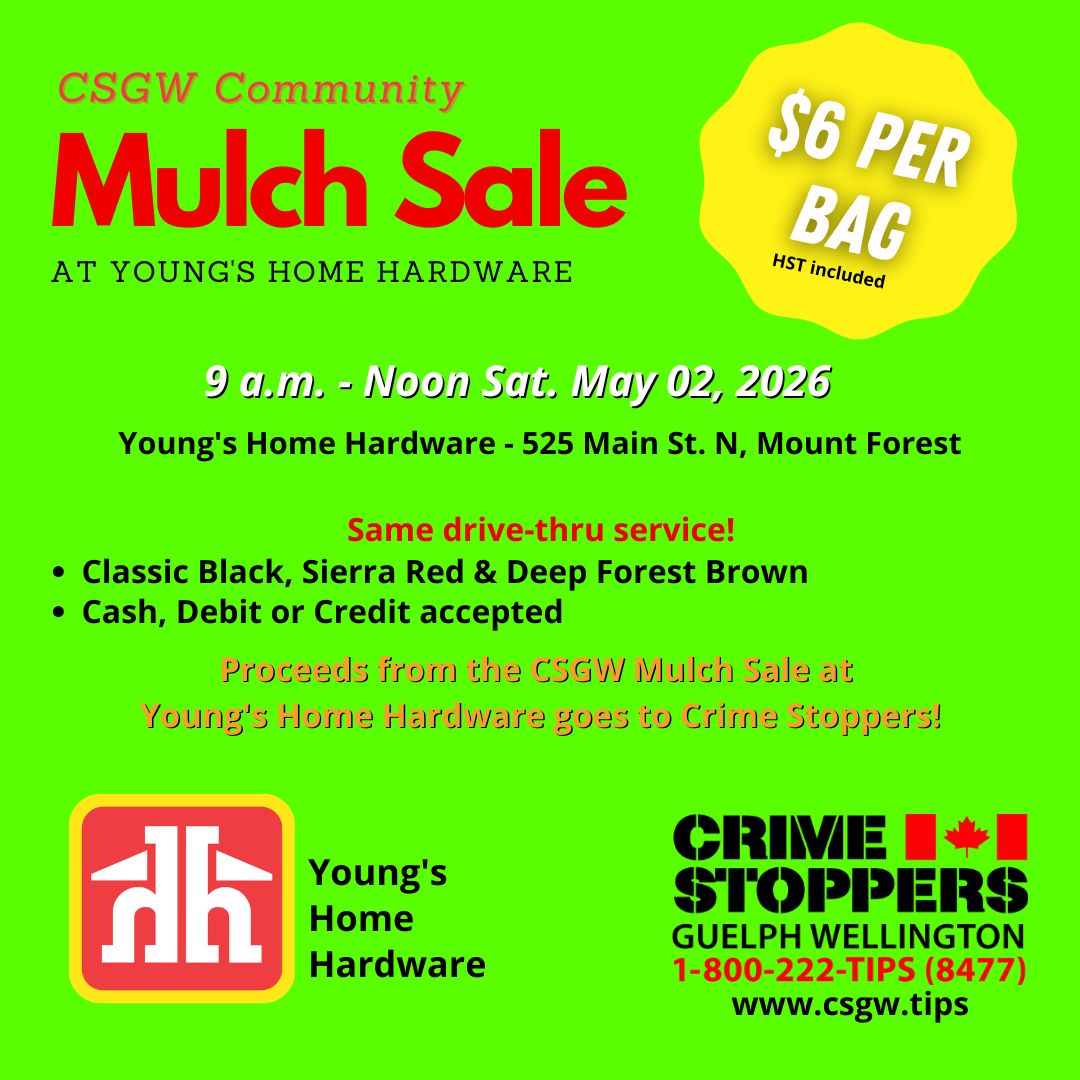 CSGWtips's tweet photo. Despite the snow in some parts of our area, Spring is here! #MulchSales are just around the corner!

Visit @YoungsHomeHardware #MountForest May 2 or @JLsHomeHardware locations in #Guelph throughout May to support #CSGW and beautify your flowerbeds!

#Fundraiser https://t.co/AoKrUbildq