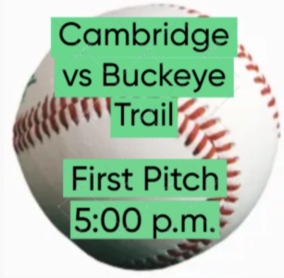 jakescurlock's tweet photo. Cambridge High School Baseball, who has started the season 3-0, looks to continue their success against Buckeye Trail tonight. First pitch is scheduled for 5:00 p.m.

#SEO #MidDayClack #SoutheastOhioMagazine #sports https://t.co/wXEf8S7BwK