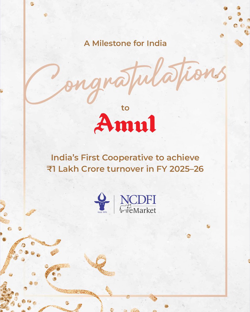 National Cooperative Dairy Federation of India Ltd tweet media