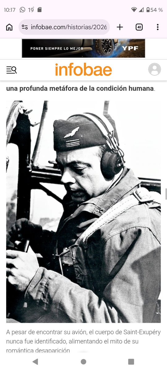 Un 7 de abril apareció el avión P-38 de este señor.