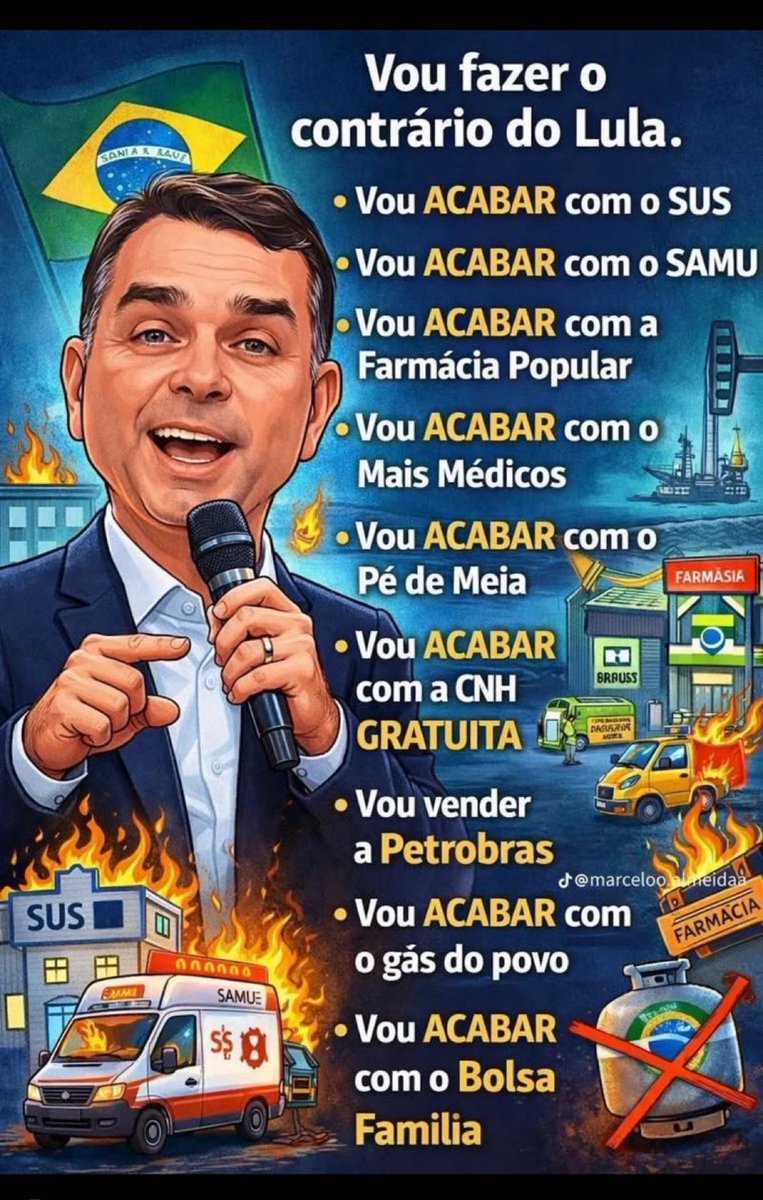 FLÁVIO BOLSONARO INIMIGO DO BRASIL