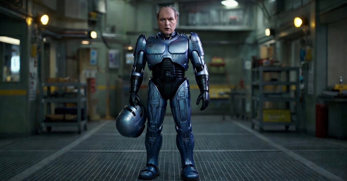 I am... a machine... nothing more.
"Do you understand your prime directives?"
Affirmative.
"Repeat them."
Protect the innocent, serve the public trust, uphold the law.
"What are you?"
I am... Robocop... Crime Prevention Unit... OCP
"See he's fixed. Put that helmet on glory boy."