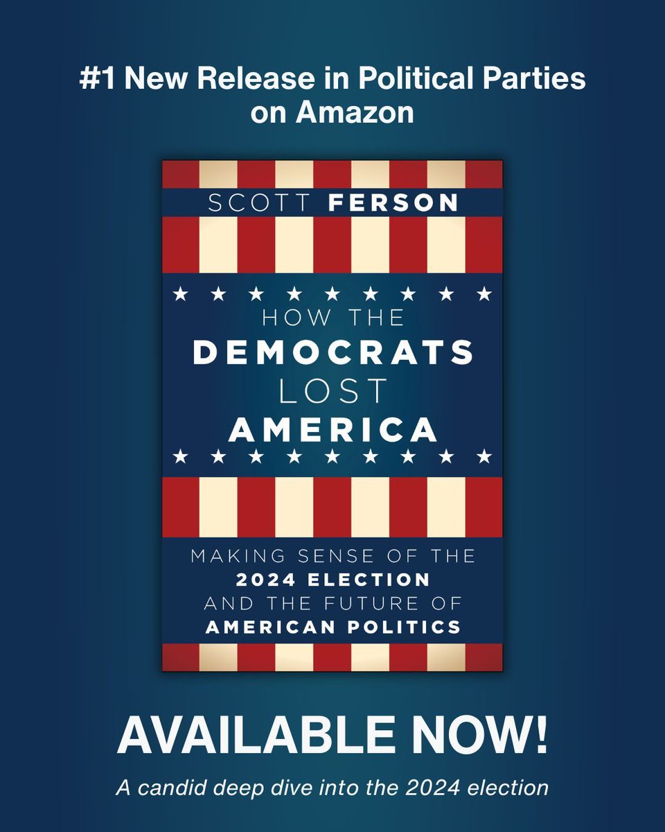 TurnerPub's tweet photo. Take a candid look at the 2024 election with political strategist Scott Ferson in HOW THE DEMOCRATS LOST AMERICA, out now. Get your copy at Barnes & Noble, Amazon, Bookshop, or https://t.co/4NOi0MTuDY.

https://t.co/x3GbB56j9x  

#PubDay #NewBooks #PoliticalBooks #Trump #2024Election #1AmazonRelease