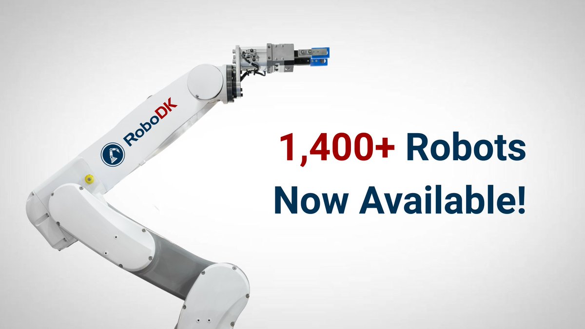 RoboDKinc's tweet photo. 🎯 1,400+ Robots Now Available in the RoboDK Library!
 RoboDK offers one of the largest robot libraries — with over 1,400 models ready for simulation.
 
Explore the library: https://t.co/qCrrXX7ce9

#robodk #robotics #robot #simulationsoftware #automation #manufacturing https://t.co/0ltEOIWiUW