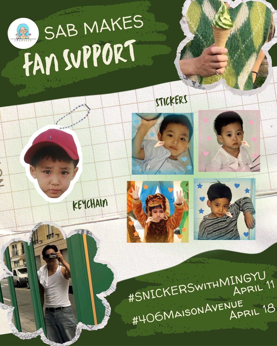 .☘︎ ݁˖ MINGYU FAN SUPPORT by <a href="/sabmakes_/">Sab Makes</a> .☘︎ ݁˖

☆ mbf, like &amp; rt
☆ strictly 1:1

.ᐟ #SNICKERSwithMingyu on April 11
.ᐟ #406MaisonAvenue on April 18

See you carats ᯓ★