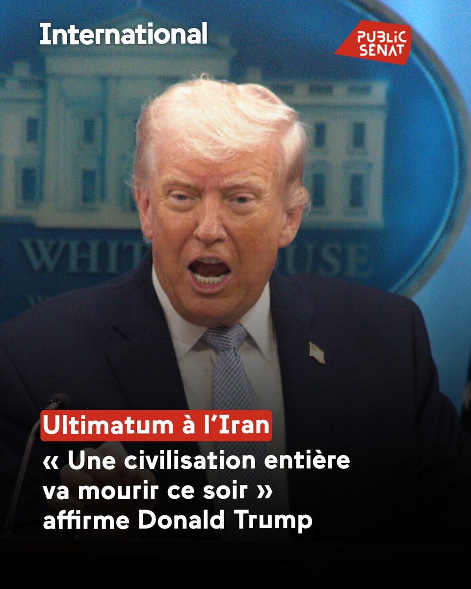 Le Président des Etats-Unis a lancé ce mardi un nouvel avertissement envers l'Iran à quelques heures de l'expiration de son ultimatum, menaçant le pays d'un anéantissement total

➡️ go.publicsenat.fr/rCC