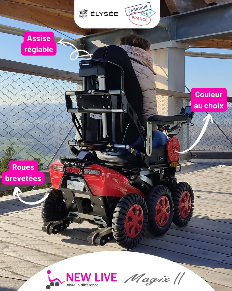 NewLiveMagix's tweet photo. 🚀 Le Magix II : le fauteuil électrique tout-chemin qui redéfinit la liberté !
Avec le Magix II, New Live vous propose un fauteuil roulant électrique ultra-polyvalent, conçu pour vous accompagner partout, en intérieur comme en extérieur.

#liberté #handicap https://t.co/uRRLJtSWUm