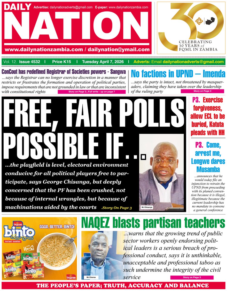 Zambia Daily Nation (@DailyNationZM) / Posts / X