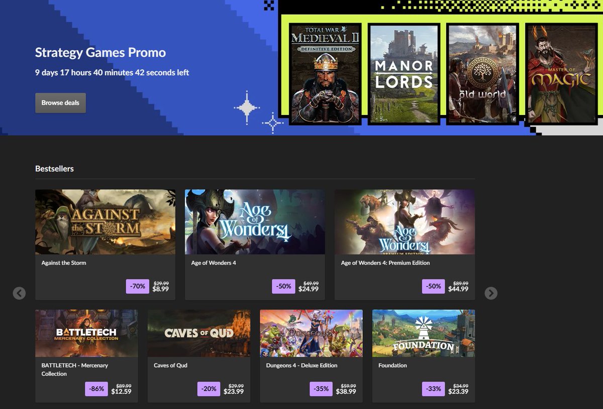 Wario64's tweet image. Action &amp;amp; Adventure Games sale on GOG buff.ly/pZqITX5 
Strategy Games sale buff.ly/cBKGDGa #ad